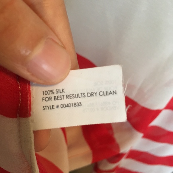 Club Monaco silk striped button-down blouse XS - Picture 4 of 4